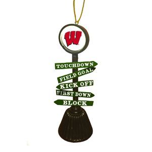 Wisconsin Badgers Fan Crossing Ornament